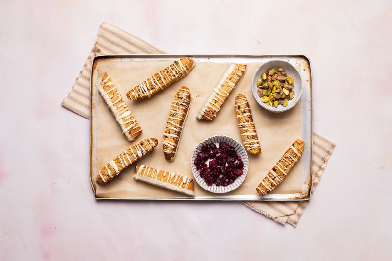 Cranberry and Pistachio Biscotti