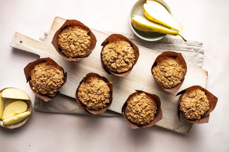 Apple and Pear Crisp Muffins