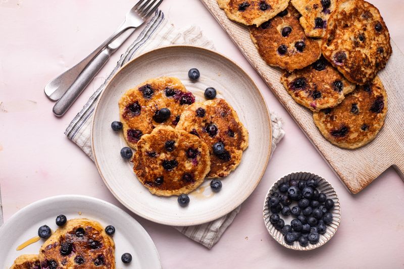 Blueberry Oat Pancakes