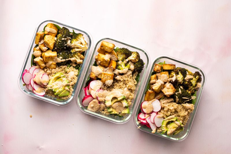 Quinoa, Tofu, and Broccoli Nourish Bowl