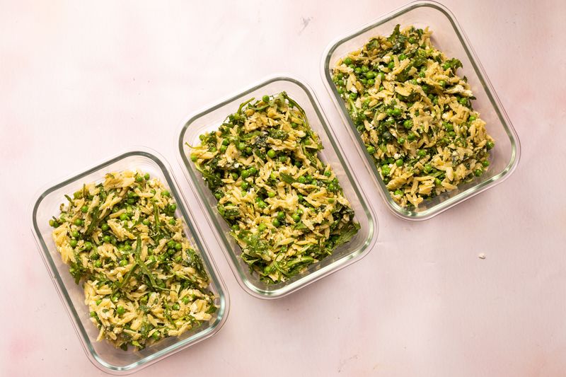 Pesto and Feta Orzo Salad