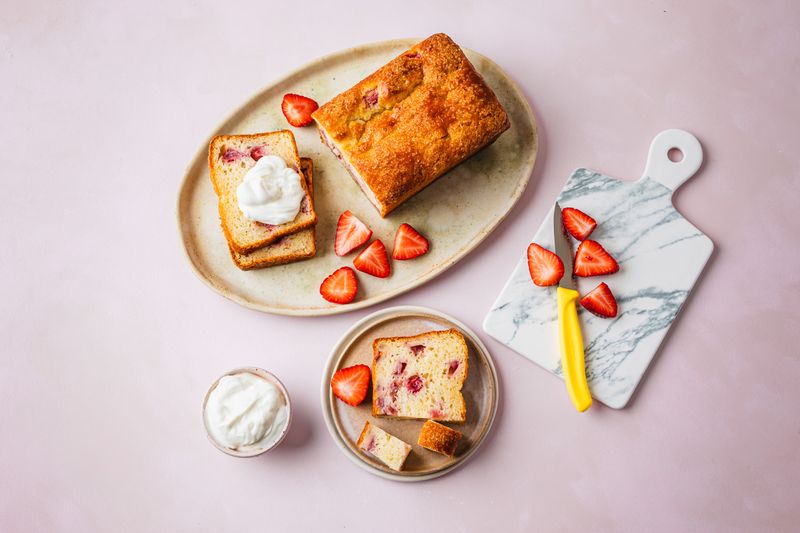 Strawberry Yoghurt Loaf Cake
