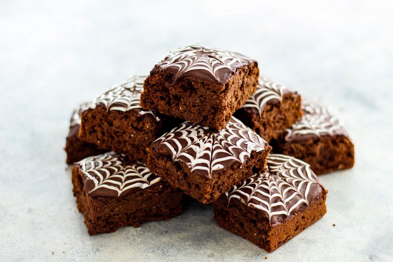 Spiderweb Brownies