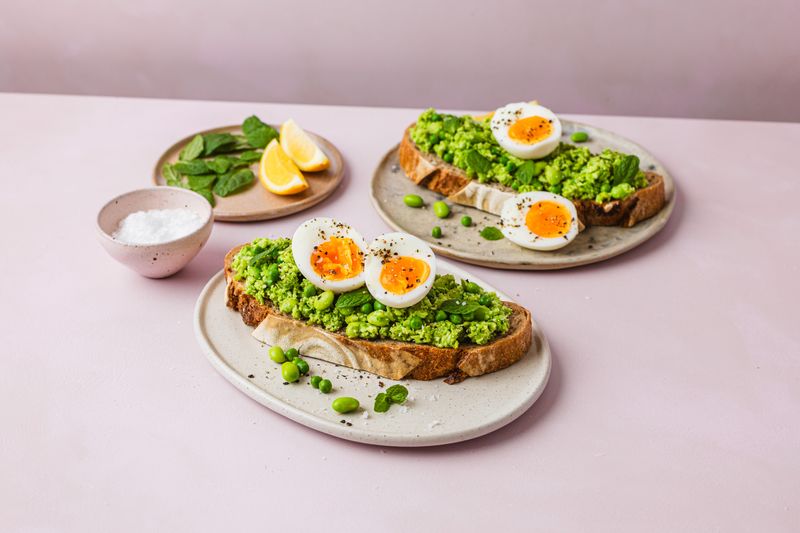 Smashed Pea and Edamame Bean Toast