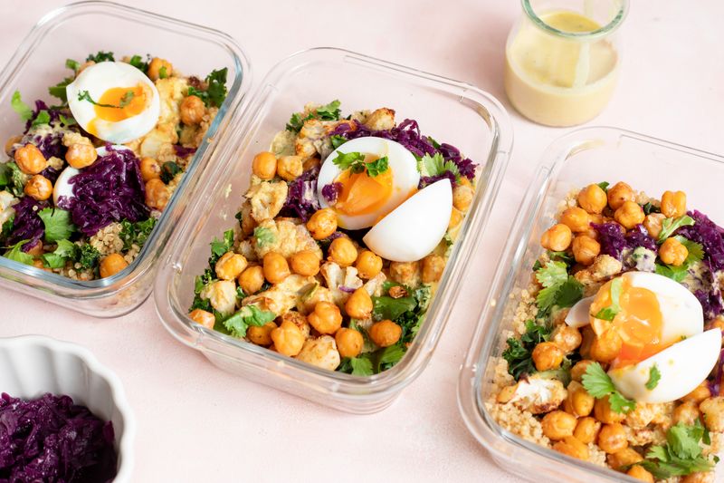 Boiled Egg Quinoa Bowls