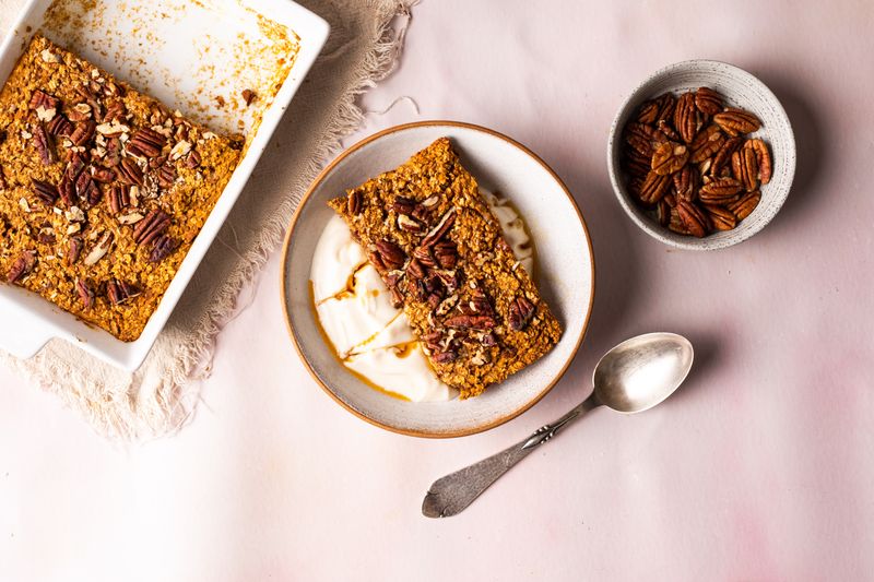 Sweet Potato Cinnamon Baked Oats