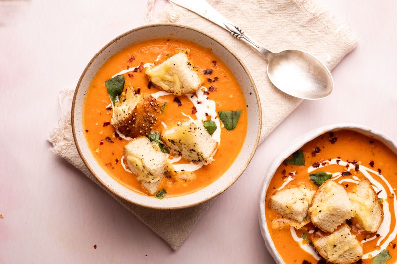 Roasted Red Pepper and Tomato Soup