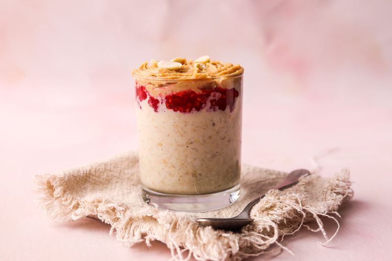 PB J Overnight Oats