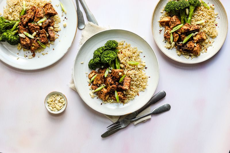 Satay Aubergine Bowls