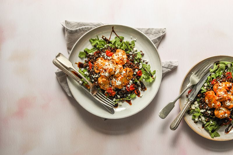 Harissa Cauliflower and Puy Lentils