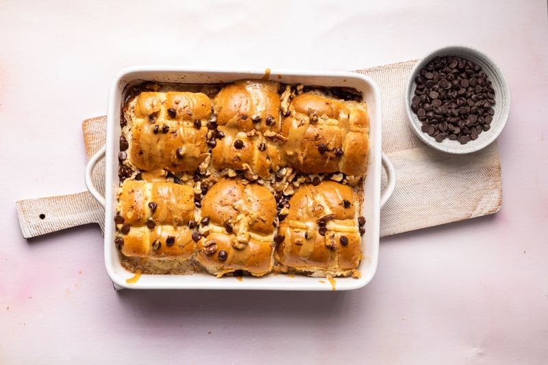 Hot Cross Bun Pudding