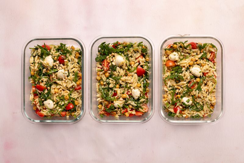 Pesto, Orzo, and Chickpea Salad