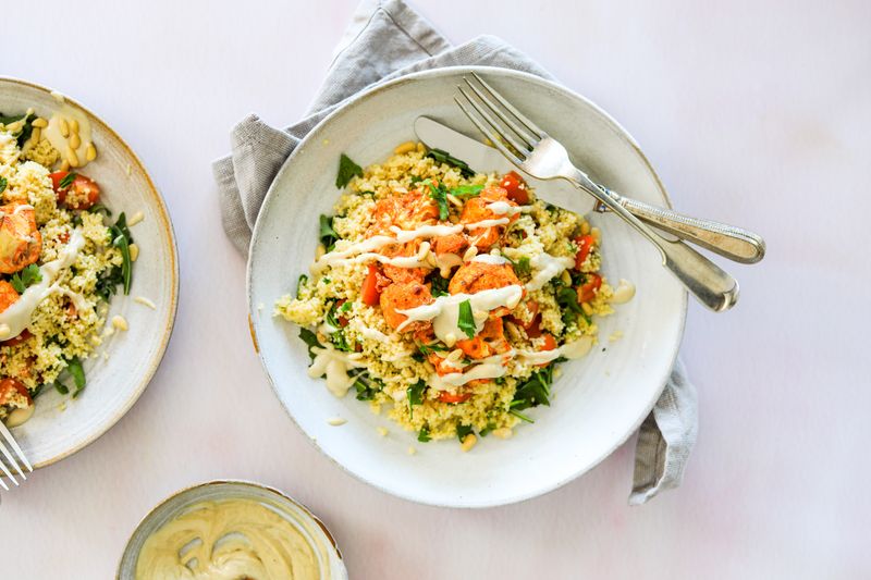 Harissa Cauliflower and Couscous Salad