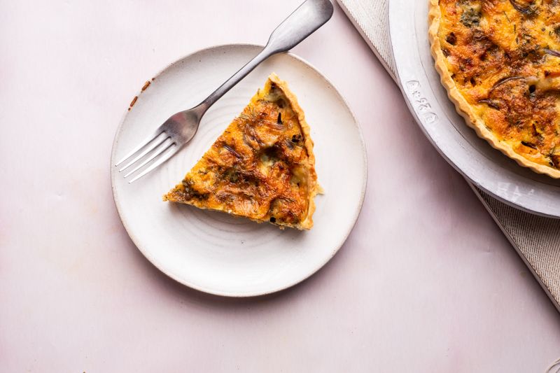 Squash and Stilton Quiche